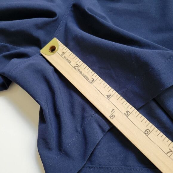 1X PFG COLUMBIA NAVY BLUE WATER ATHLETIC ZIP POCKET ELASTIC WAIST SHORTS - Picture 6 of 9